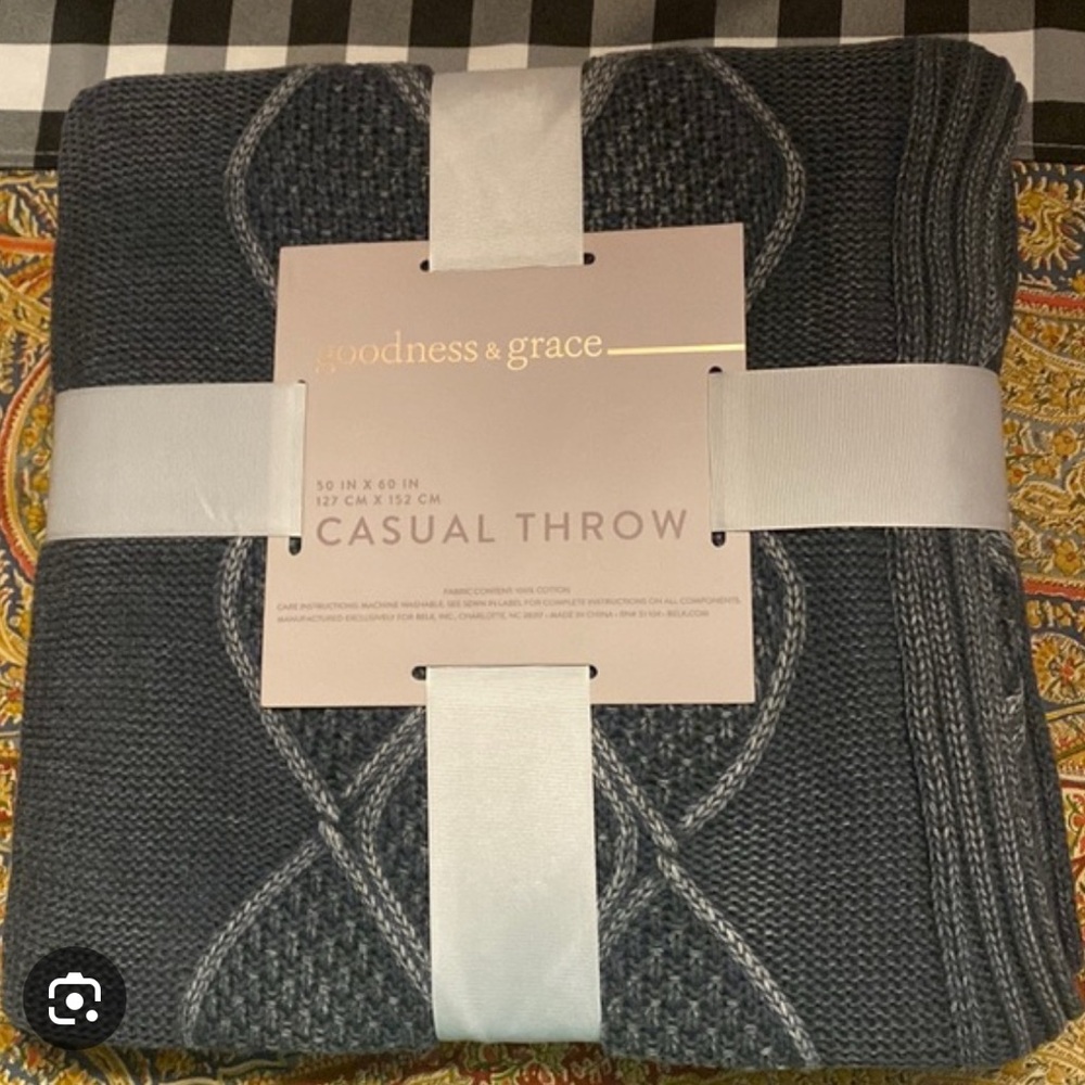 ISO Gray Casual Throw Blanket
